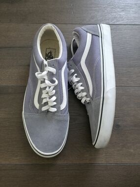 Vans Men's Old Skool Low-Top Skate Shoes - Light Gray/White
